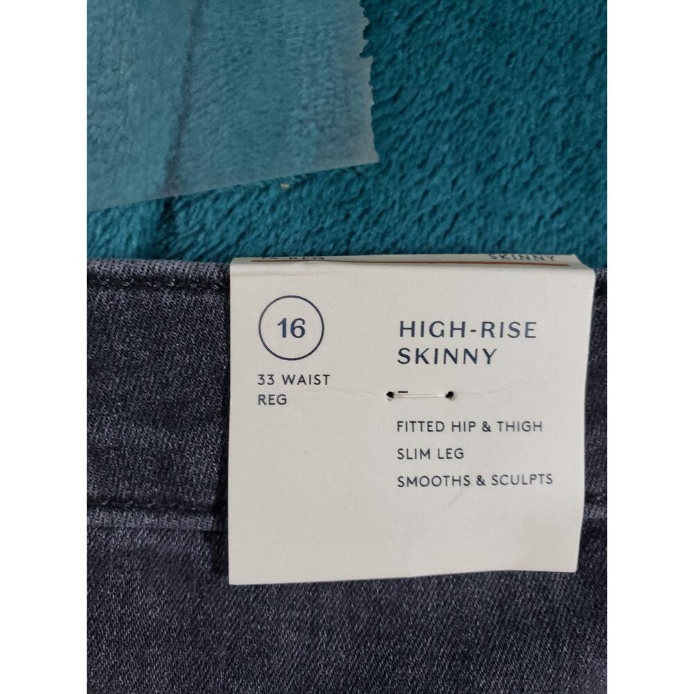 Universal Thread Jeans Size 16 Womens Black Stretch High Rise Skinny NWT - Picture 14 of 15